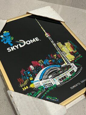 Vintage 90s Skydome Toronto Wall Plaque Reflective